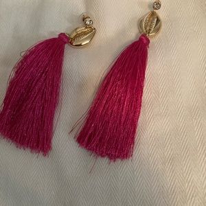 Never worn pink long earrings